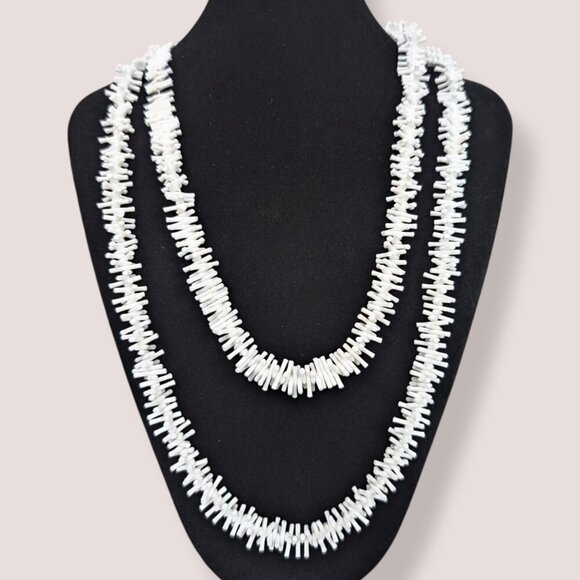 V. Long Stick Coral Necklace - Picture 2 of 5